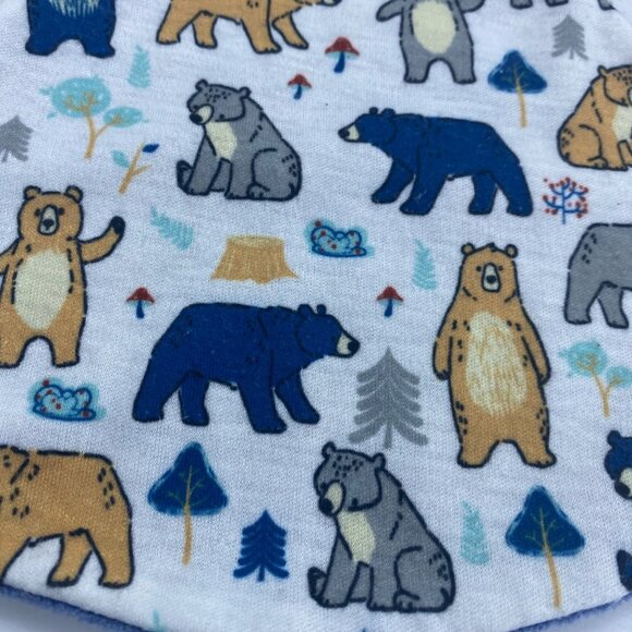 Nuby Baby Teething Bib Bear Design Cotton Absorbent Fabric Infant Toddler 10" - Picture 2 of 6